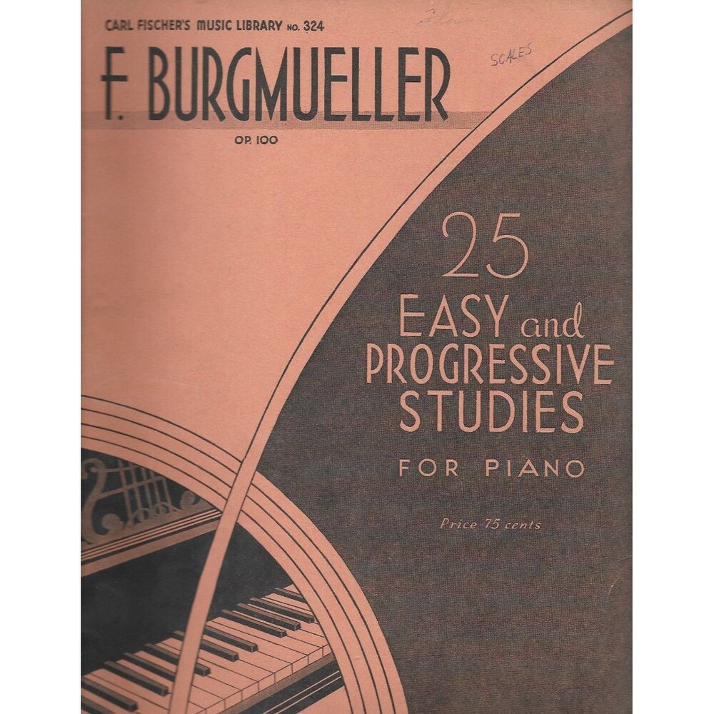Burgmüller Op 100 25 Easy Progressive Studies Piano Carl Fischer Vintage
